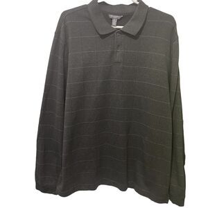 Van Heusen Charcoal Dk Gray LS Collar Mens Polo
Shirt XXL